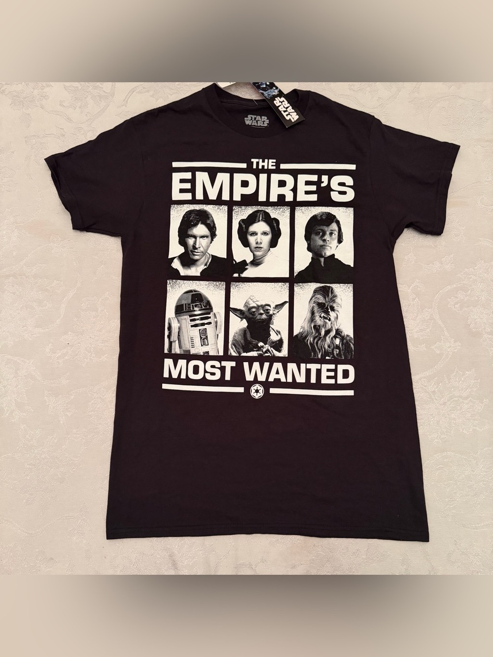 Star Wars Men’s Empire's Most Wanted Short Sleeve Shirt Black Size S NWT